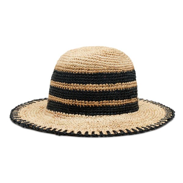 Manebi Šešir Manebi Panam Hat Black And Tan