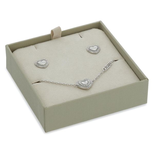 Guess Set narukvica i naušnice Guess JUBS04 086JW Srebrna