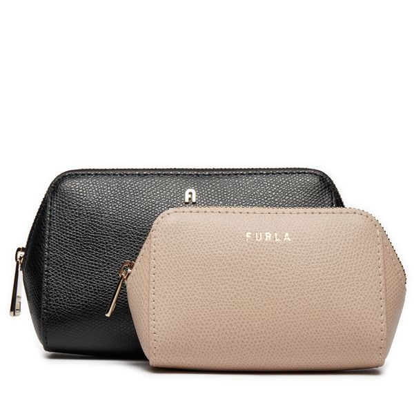 Furla Set neseseri Furla Camelia M Cosmetic Case Set WE00453-ARE000-BBR00-1007 Crna