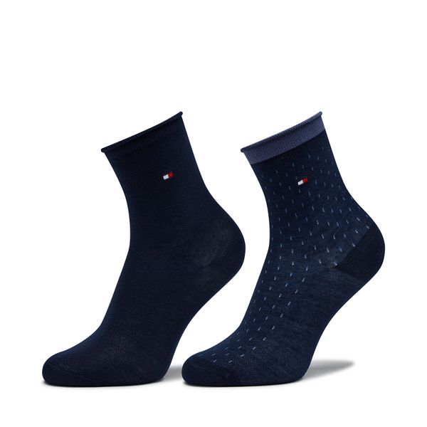 Tommy Hilfiger Set od 2 para dječjih visokih čarapa Tommy Hilfiger 701224911 Navy 002