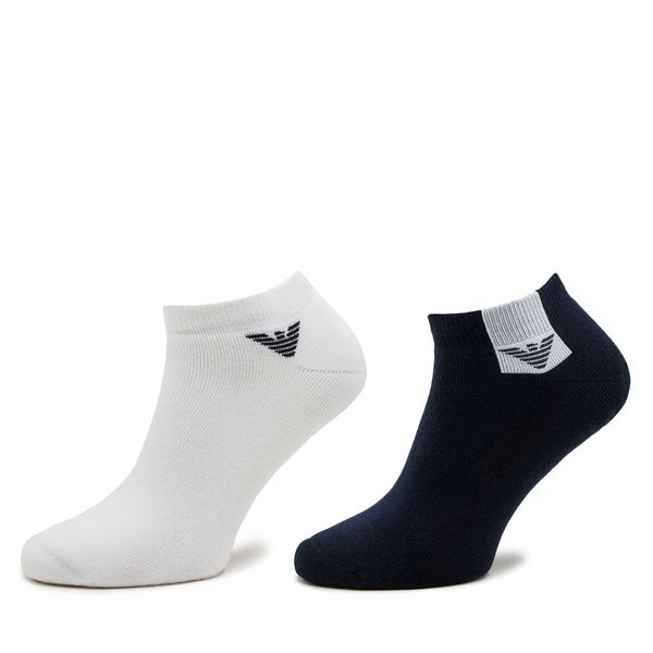 Emporio Armani Set od 2 para muških čarapa Emporio Armani 306208 4R378 01736 Marine/Bianco