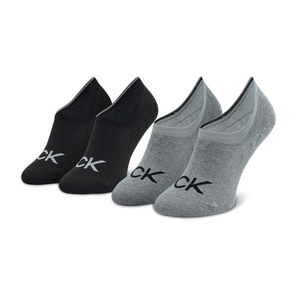 Calvin Klein Set od 2 para muških niskih čarapa Calvin Klein 701218716 Mid Grey Melange 003