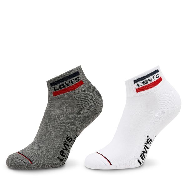 Levi's® Set od 2 para muških visokih čarapa Levi's® 37157-0146 White/Grey