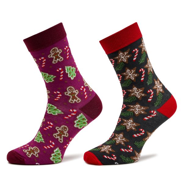 Rainbow Socks Set od 2 para muških visokih čarapa Rainbow Socks Xmas Socks Balls Adults Gifts Pak 2 Zelena