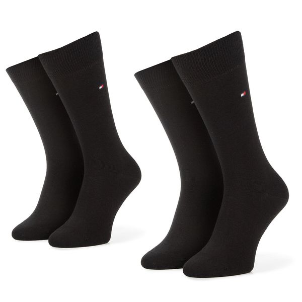 Tommy Hilfiger Set od 2 para muških visokih čarapa Tommy Hilfiger 371111 Black 200