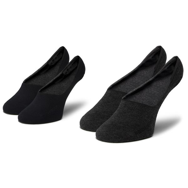 Levi's® Set od 2 para unisex niskih čarapa Levi's® 37157-0187 Anthracite Melange/Black
