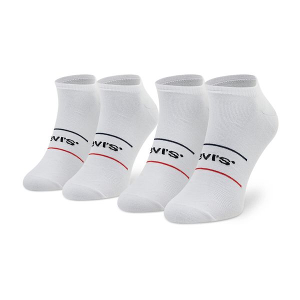 Levi's® Set od 2 para unisex niskih čarapa Levi's® 701203953 White/Blue/Red