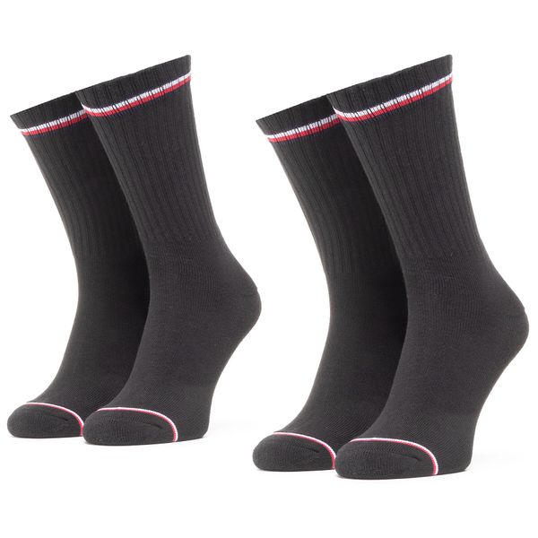 Tommy Hilfiger Set od 2 para unisex visokih čarapa Tommy Hilfiger 100001096 Black 200