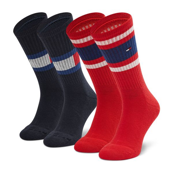 Tommy Hilfiger Set od 2 para unisex visokih čarapa Tommy Hilfiger 394020001 Midnight Blue 563