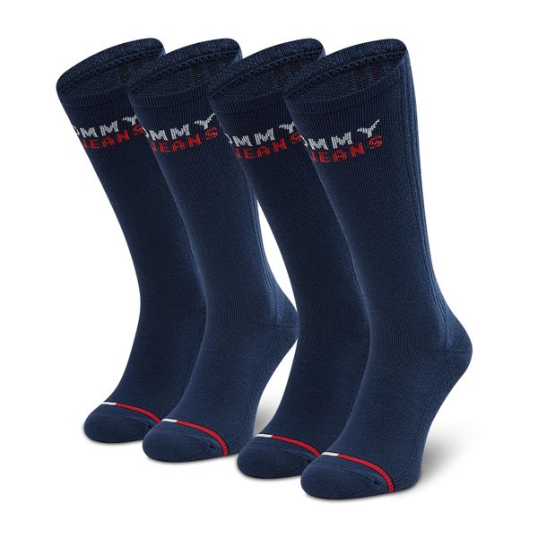 Tommy Jeans Set od 2 para unisex visokih čarapa Tommy Jeans 701218957 Navy 002