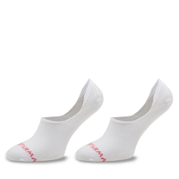 Emporio Armani Set od 2 para ženskih niskih čarapa Emporio Armani 292312 4R229 00010 Bianco