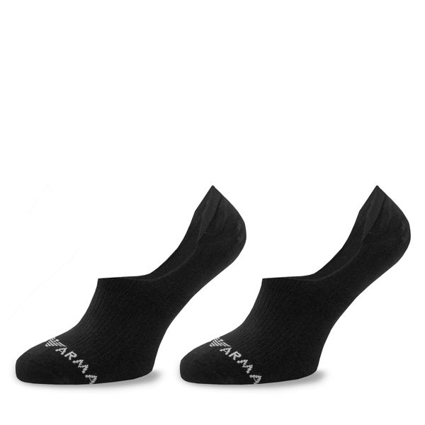Emporio Armani Set od 2 para ženskih niskih čarapa Emporio Armani 292312 4R229 00020 Nero