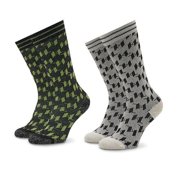 KARL LAGERFELD Set od 2 para ženskih visokih čarapa KARL LAGERFELD Monogram Perforated 225W6006 Black/White 998