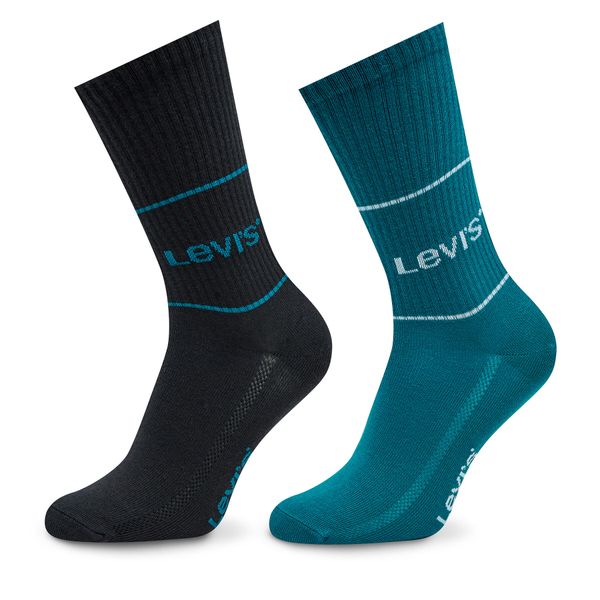 Levi's® Set od 2 para ženskih visokih čarapa Levi's® 701210567 Ocean Depths