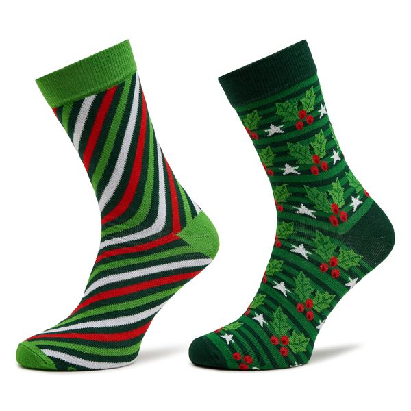 Rainbow Socks Set od 2 para ženskih visokih čarapa Rainbow Socks Xmas Socks Balls Adults Gifts Pak 2 Šarena