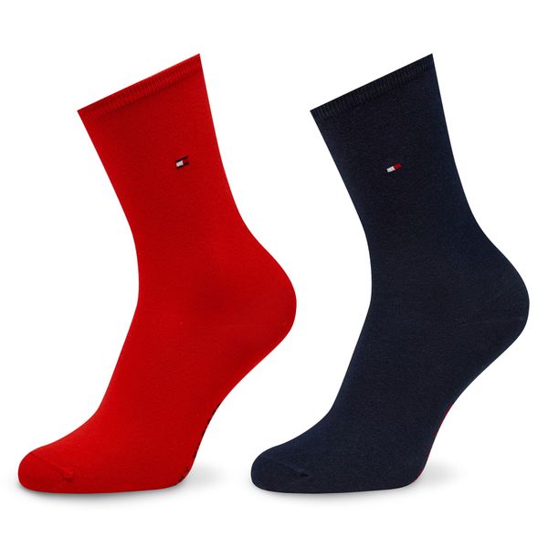 Tommy Hilfiger Set od 2 para ženskih visokih čarapa Tommy Hilfiger 371221 Crvena