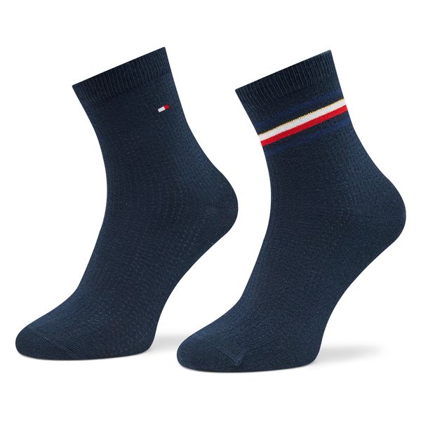 Tommy Hilfiger Set od 2 para ženskih visokih čarapa Tommy Hilfiger 701223809 Navy 003