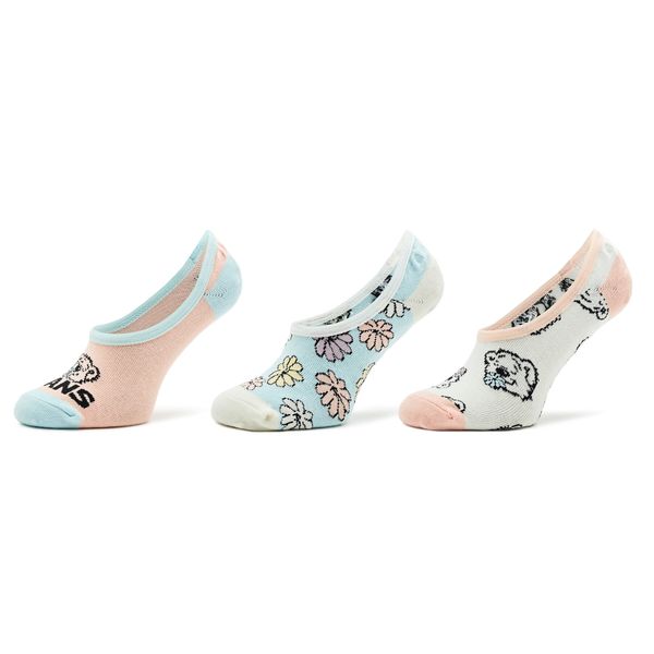 Vans Set od 3 para dječjih niskih čarapa Vans Bear Friends Canoodle VN0007B5N4N1 Tropical Peach