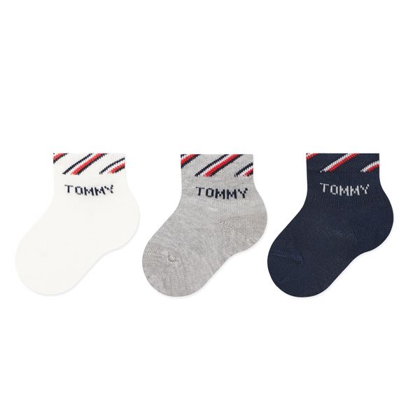 Tommy Hilfiger Set od 3 para dječjih visokih čarapa Tommy Hilfiger 701220277 Original