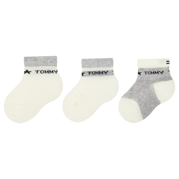 Tommy Hilfiger Set od 3 para dječjih visokih čarapa Tommy Hilfiger 701222675 Navy 014