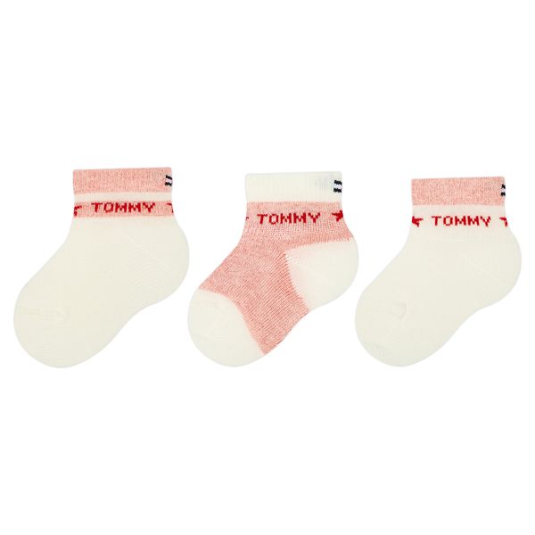 Tommy Hilfiger Set od 3 para dječjih visokih čarapa Tommy Hilfiger 701222675 Red 002