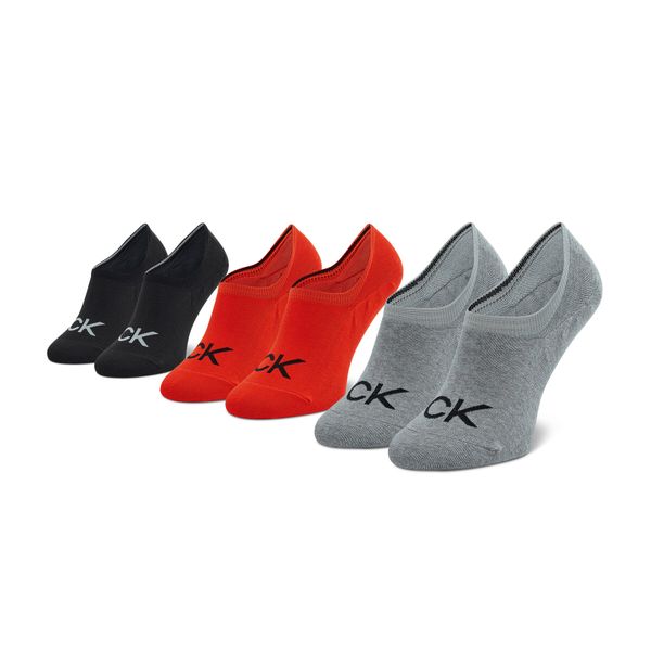 Calvin Klein Set od 3 para muških niskih čarapa Calvin Klein 701218723 Red Combo