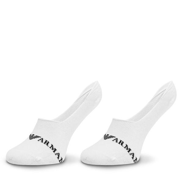 Emporio Armani Set od 3 para muških niskih čarapa Emporio Armani 306227 4R254 16510 Bianco/Bianco/Bianco