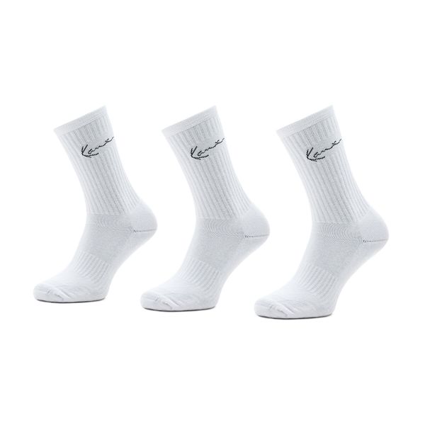 Karl Kani Set od 3 para muških visokih čarapa Karl Kani Signature 3003748 White
