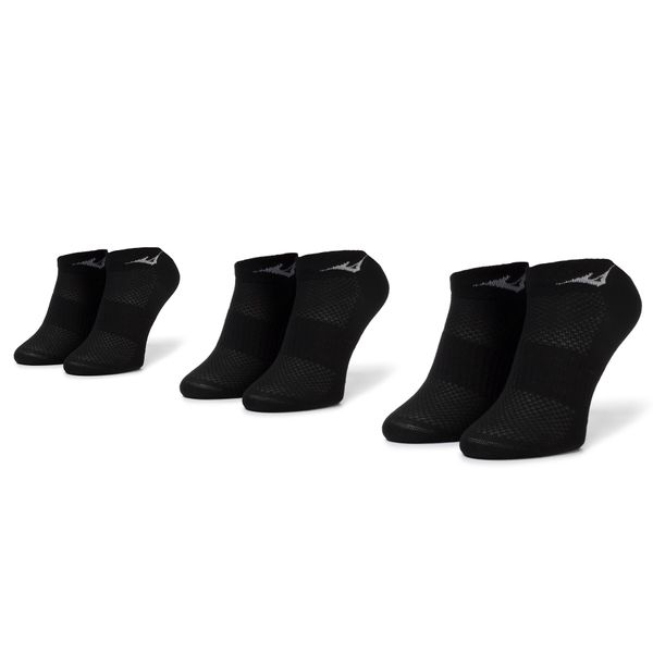 Mizuno Set od 3 para niskih ženskih čarapa Mizuno Training Mid 3P 67UU950 Black/Black/Black 98