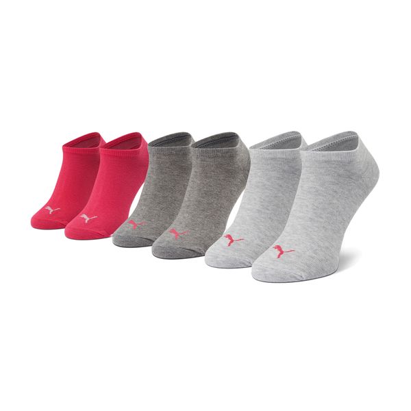 Puma Set od 3 para niskih ženskih čarapa Puma 906807 12 Siva