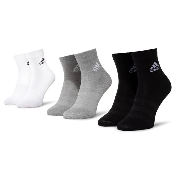 adidas Set od 3 para unisex visokih čarapa adidas Ligth Crew 3Pp DZ9392 Mgreyh/White/Black