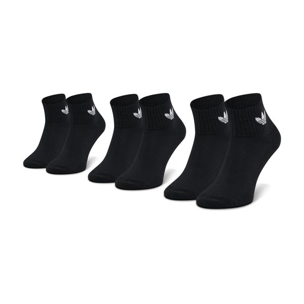 adidas Set od 3 para unisex visokih čarapa adidas Mid-Cut Crew FM0643 Crna