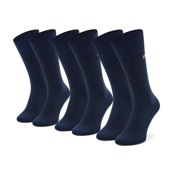 Lacoste Set od 3 para unisex visokih čarapa Lacoste RA4261 Navy Blue 166