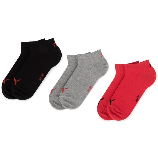 Puma Set od 3 para unisex visokih čarapa Puma 261080001 Black/Red 232