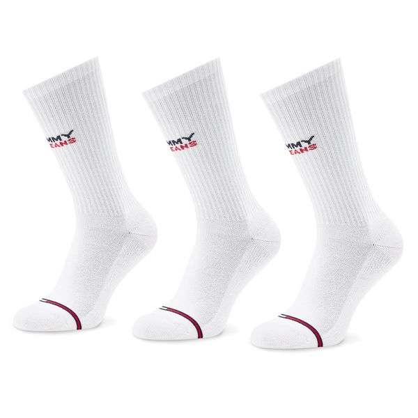 Tommy Jeans Set od 3 para unisex visokih čarapa Tommy Jeans 701221224 White 001