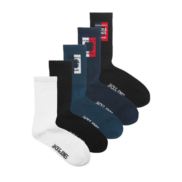 Jack&Jones Set od 5 pari muških visokih čarapa Jack&Jones 12237458 Black 4240617