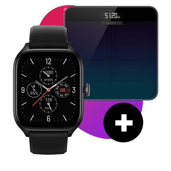 Amazfit Set pametnih satova s vagom Smart Scale Amazfit Gts 4 A2168 Infinite Black