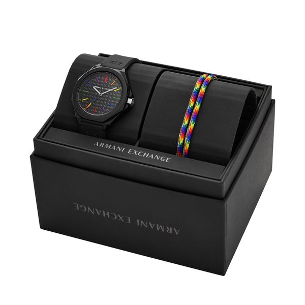 Armani Exchange Set sata i narukvice Armani Exchange Andrea Gift Set AX7158SET Crna