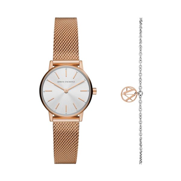 Armani Exchange Set sata i narukvice Armani Exchange Lola AX7121 Gold/Gold