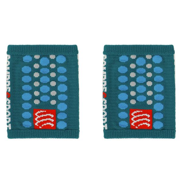 Compressport Set traka za ruku Compressport Sweatbands 3D.Dots WSTV2 Shaded Spruce/Hawaiian Ocean _0T