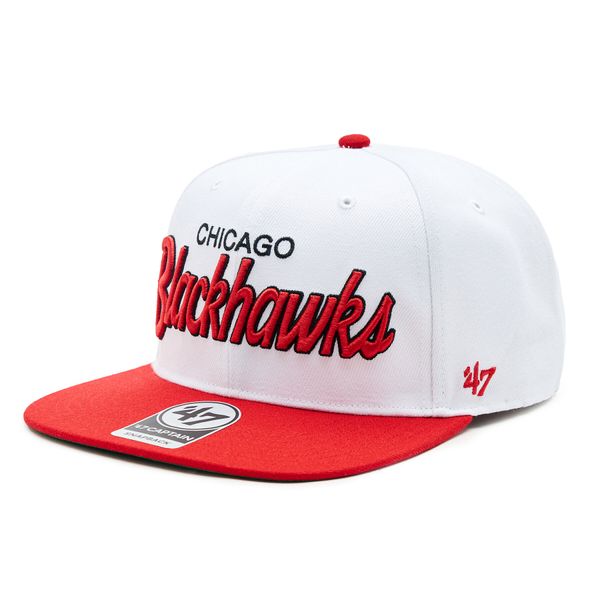 47 Brand Šilterica 47 Brand NHL Chicago Blackhawks Crosstown Script Two tone '47 CAPTAIN H-CTWTT04WBP-WH White