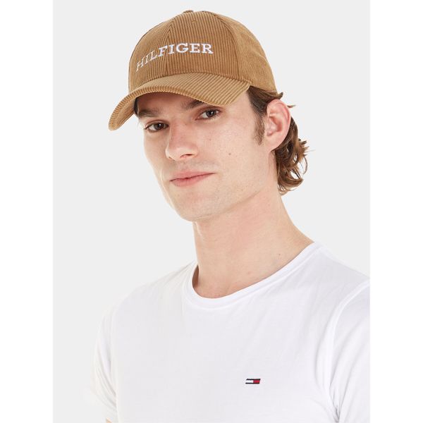 Tommy Hilfiger Šilterica Tommy Hilfiger Monotype Cordoroy Cap AM0AM11990 Desert Khaki GWJ