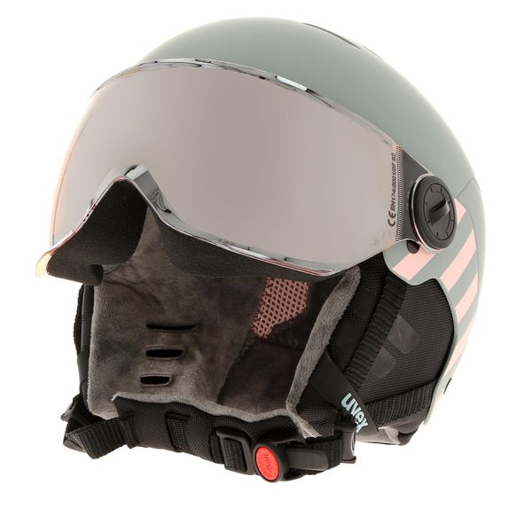 Uvex Skijaška kaciga Uvex Rocket jr. 5662637003 Rhino / Blush Mat