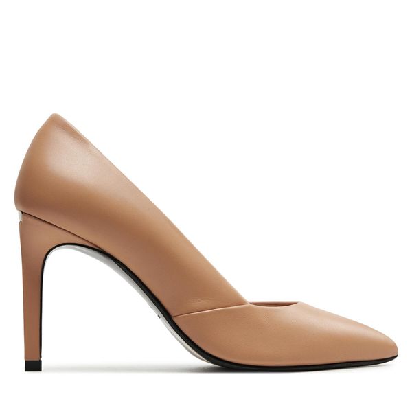 Calvin Klein Štikle Calvin Klein Heel Pump 90 Leather HW0HW01928 Vintage Beige A06
