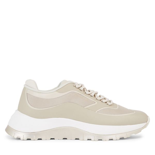 Calvin Klein Tenisice Calvin Klein 2 Piece Sole Runner Lace Up HW0HW01640 Feather Gray / Dk Ecru 0HE