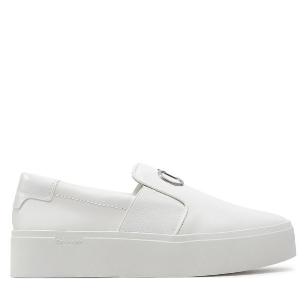 Calvin Klein Tenisice Calvin Klein Flatform Cup Slip On Re Lock Lth HW0HW02057 Bijela