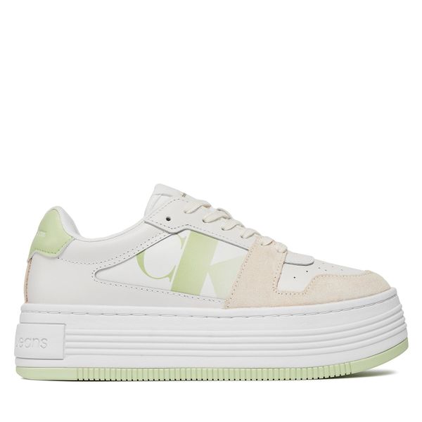 Calvin Klein Jeans Tenisice Calvin Klein Jeans Bold Flatf Low Lace Mix Nbs Sat YW0YW01308 Bright White/Exotic Mint 02U