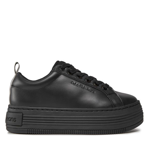 Calvin Klein Jeans Tenisice Calvin Klein Jeans Bold Flatf Low Laceup Lth In Lum YW0YW01309 Crna