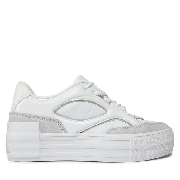Calvin Klein Jeans Tenisice Calvin Klein Jeans Bold Vulc Flatf Lace Mix Mg Lum YW0YW01295 Bright White/Oyster Mushroom 01V