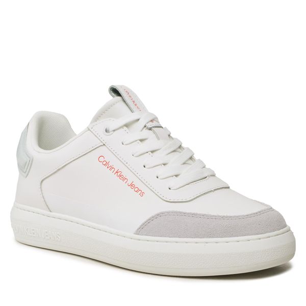 Calvin Klein Jeans Tenisice Calvin Klein Jeans Casual CUpsole High/Low Freq YM0YM00670 White/Oyster Mushroom/Firecracker